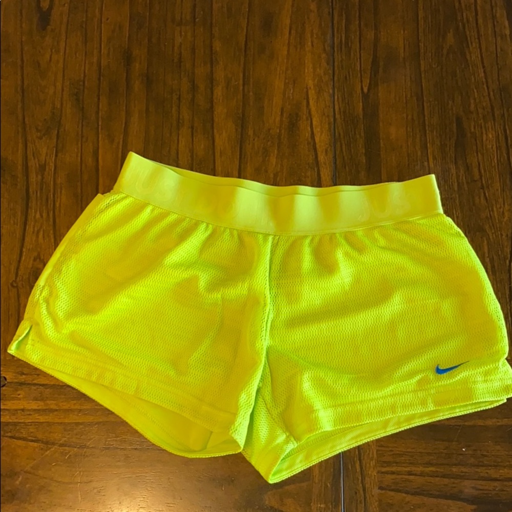Nike. Like new neon yellow shorts